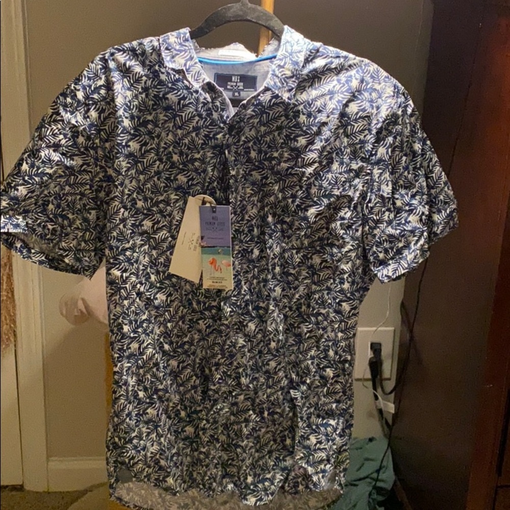 Men’s Hawaiian Shirt, Slim Fit, XL